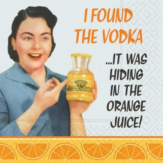 JAM Paper In The Orange Juice Cocktail Napkins, 40ct.